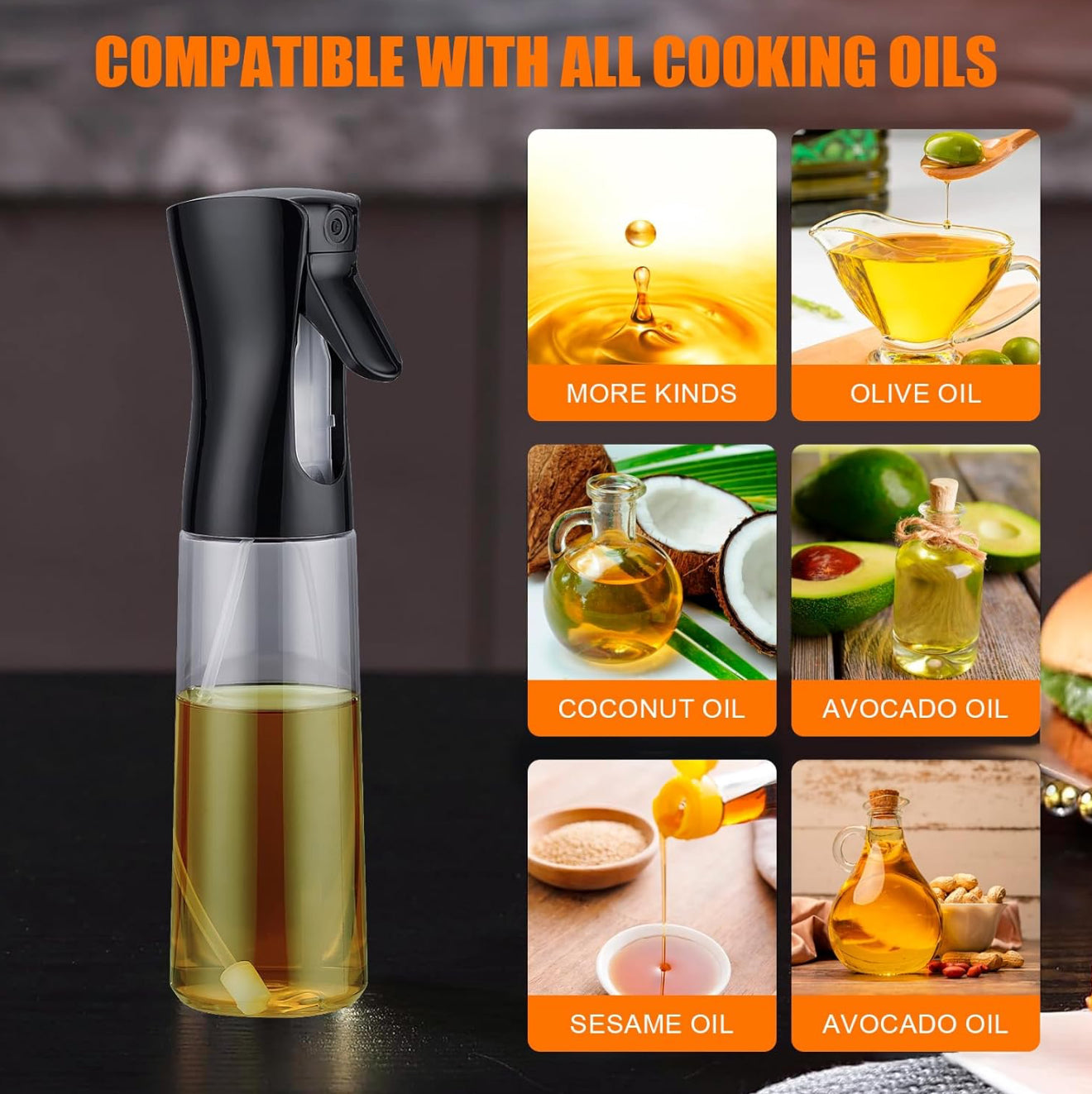 Edible Oil Spray Bottle | Healthy Cooking Oil Sprayer